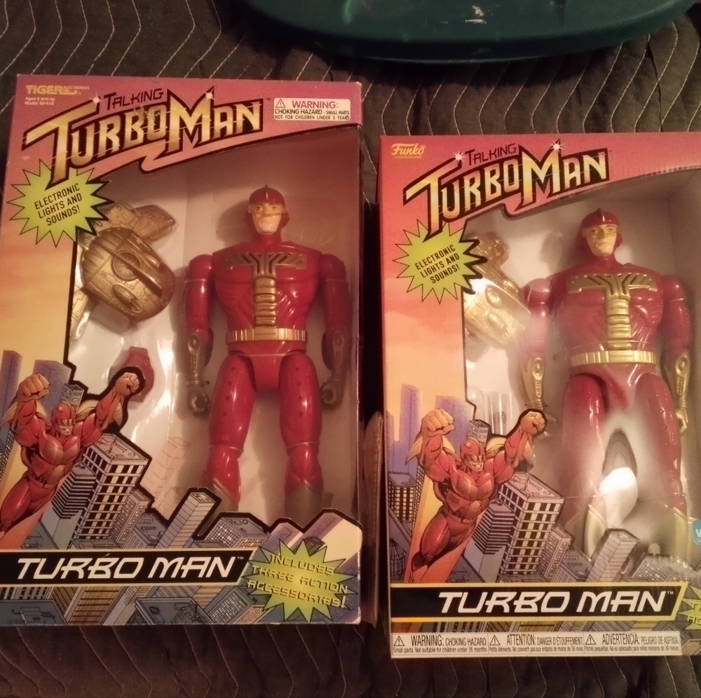1996 turbo man action figure unopened with original receipt jingle all the way